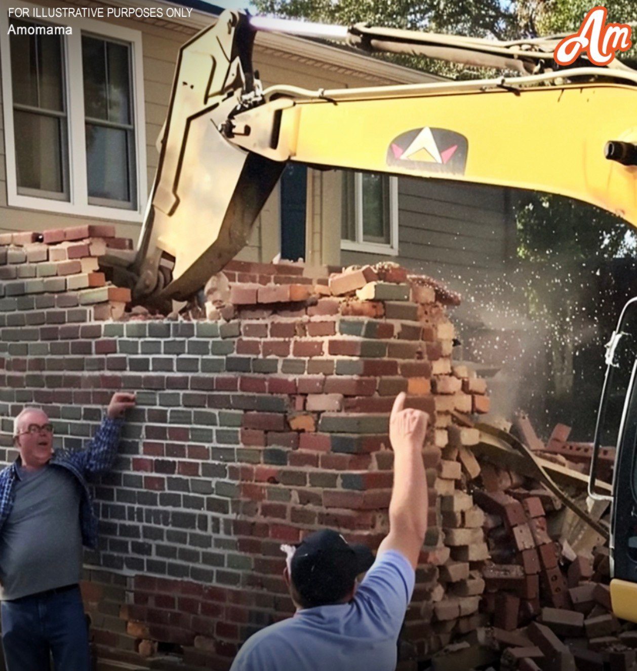 Neighbors at Odds Construct a Wall Along Their Property Boundary, Awaken to the Sound of a Bulldozer One Morning