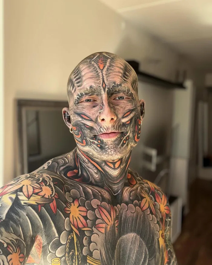 Man Tattoos 95% Of His Body, Reveals What He Looked Like Before!!