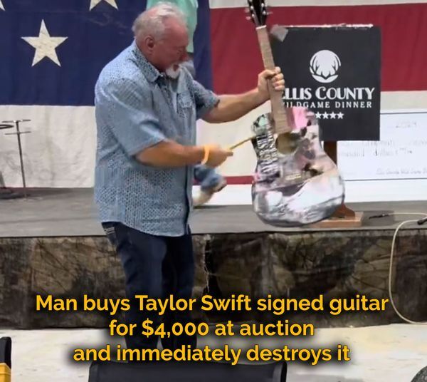 Texas Man Smashes Autographed Taylor Swift Guitar After Paying $4,000