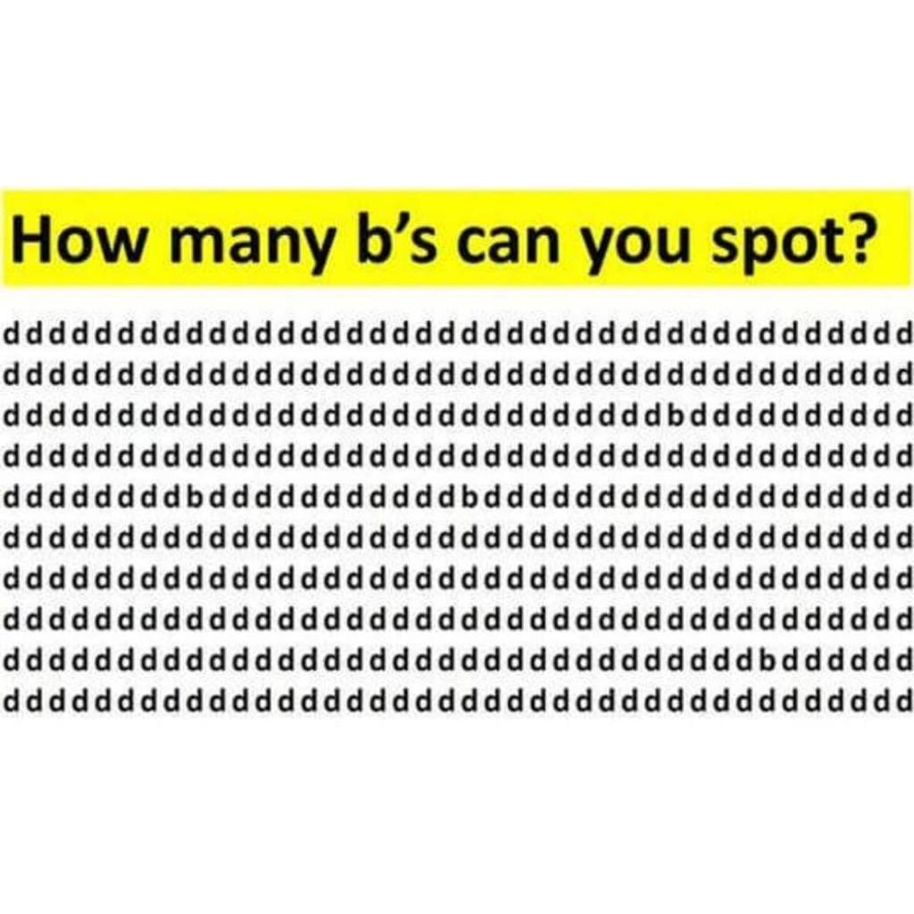 How many B’s are there?