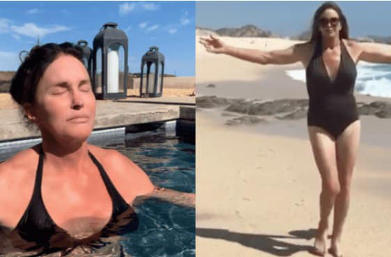 Caitlyn Jenner is confidently showing off her new body in a bikini.
