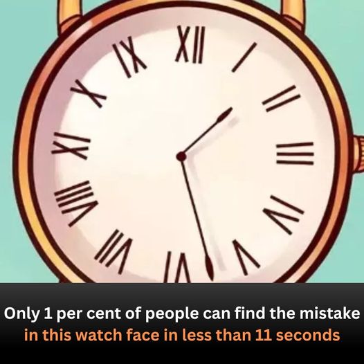 Only 1% of people can spot the mistake on this watch face in under 11 seconds.