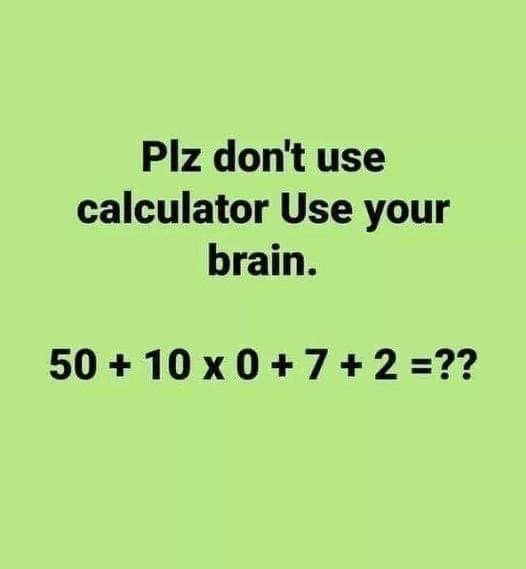 Avoid using a calculator; use your brain instead. HOME admin · October 25, 2024 · 0 Comment