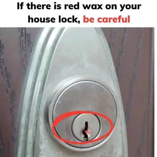 Watch Out for Red Wax on Your Door Lock – Here’s Why