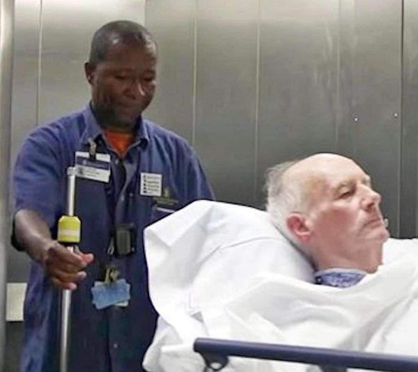 He was hired to wheel patients to their rooms and had no idea cameras were recording him