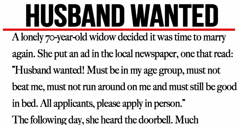 Funny story: 70-year-old widow posts single ad in newspaper