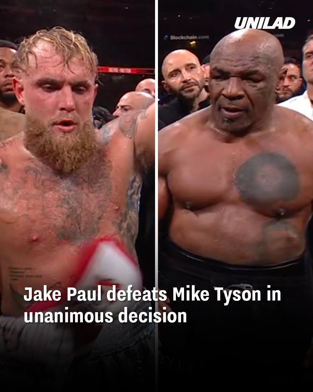Jake Paul defeats Mike Tyson in unanimous decision