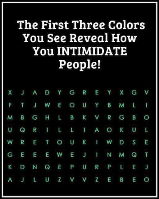 First Three Colors You See Reveal
