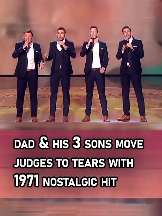 Dad and his 3 sons move judges tot tears with 1971 nostalgic hit 🔥😍, Check out the video in the first comment below 👇