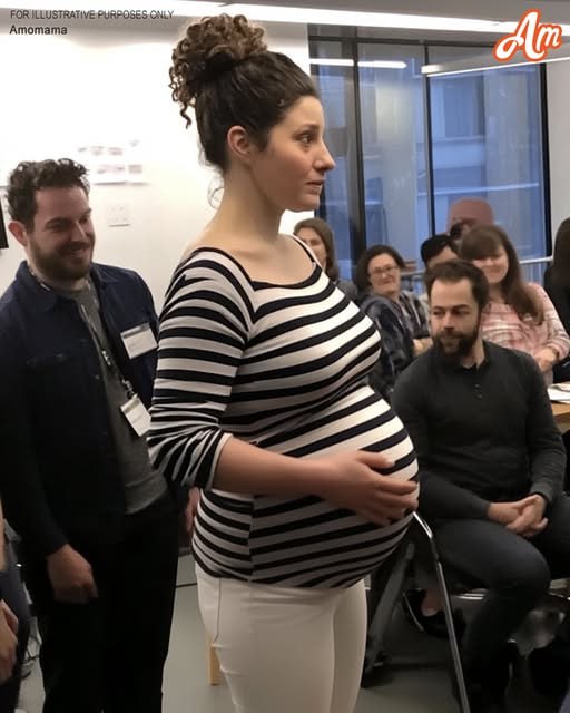 My Boss Humiliated Me at a Staff Meeting Because of My Pregnancy – His Smile Faded When a Woman Holding a Baby Walked In