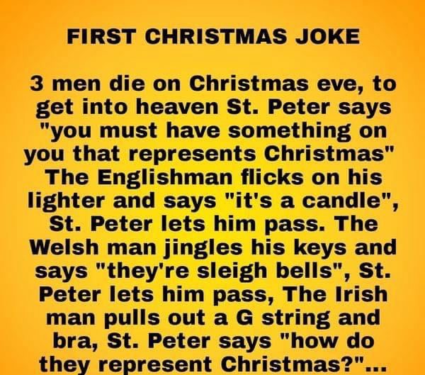 FIRST CHRISTMAS JOKE