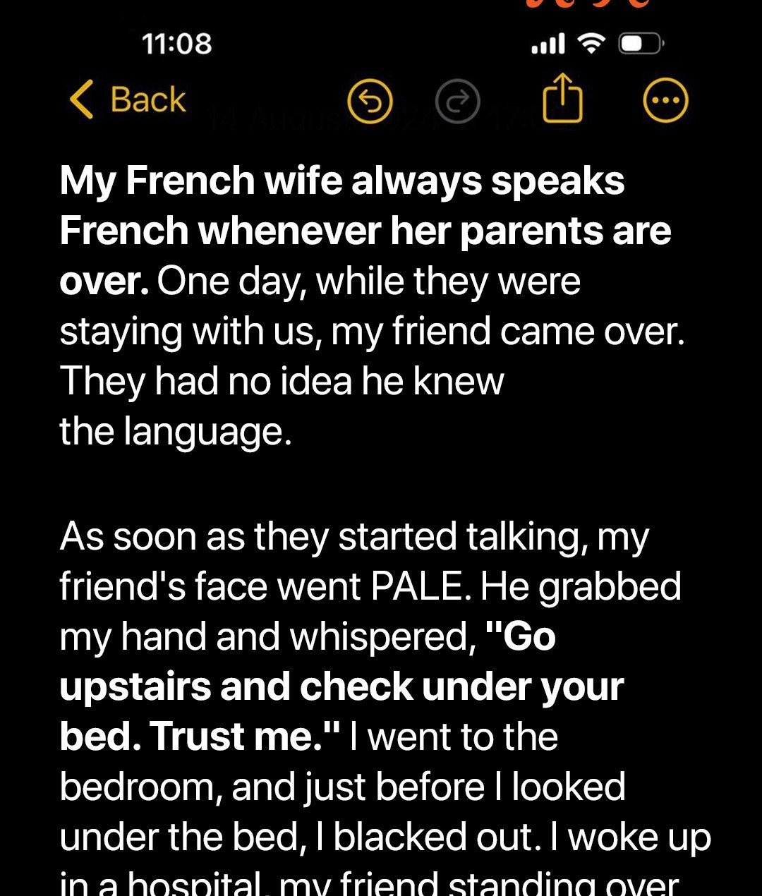 I Asked My Friend to Come over & His Ability to Speak French Revealed a Startling Family Drama