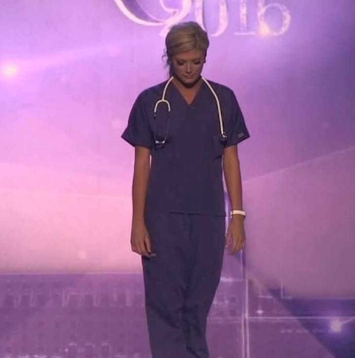 Miss America Contestant Steps Onstage In Nursing Scrubs. But When She Looks Up? My Heart STOPPED! โฆโฆ