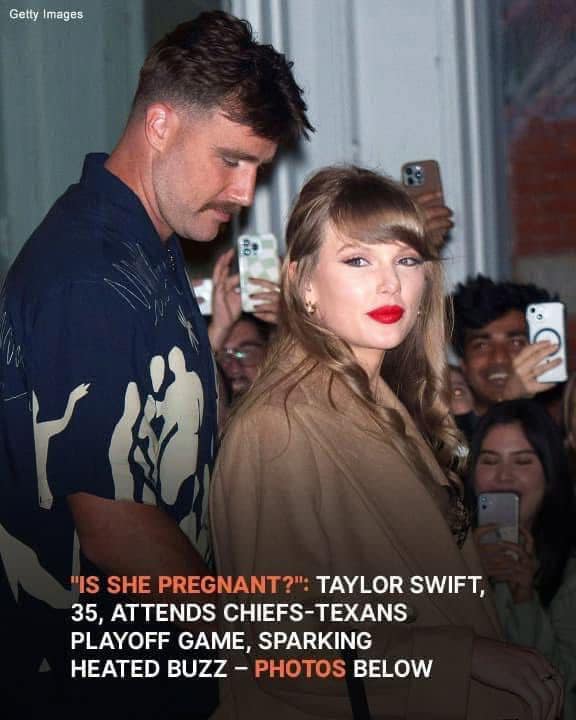 Is She Pregnant?’: Taylor Swift Attends Chiefs-Texans Playoff Game, Sparking Discussion – Photos