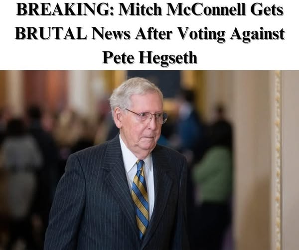 Mitch McConnell Gets Roasted After Voting Against Pete Hegseths Confirmation