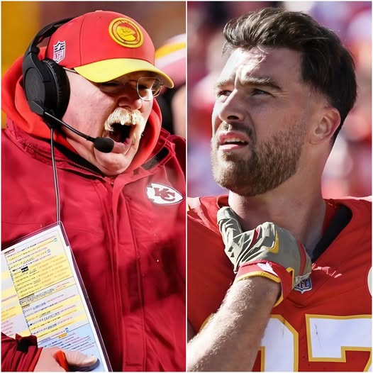 Coach Andy Reid shakes the entire NFL with 8 shocking words, suspending Travis Kelce for 2 games after his decision to kneel during the National Anthem… What happens next will leave fans stunned!