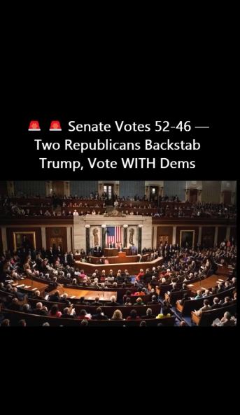 Senate Votes 52-46