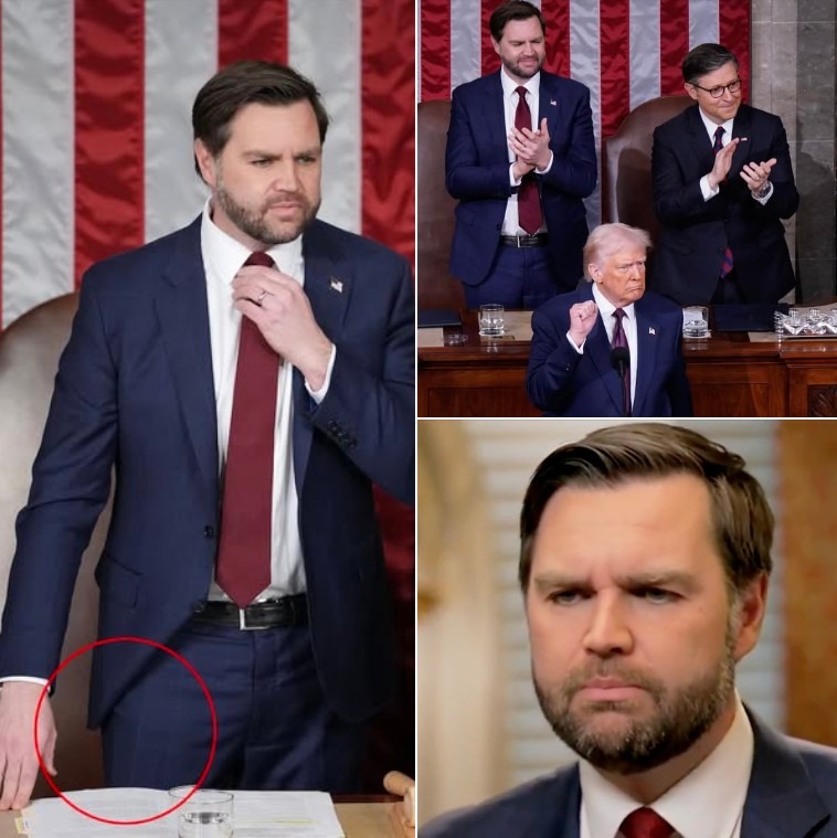JD Vance mocked for โtiny pantsโ during Trumpโs speech to Congress