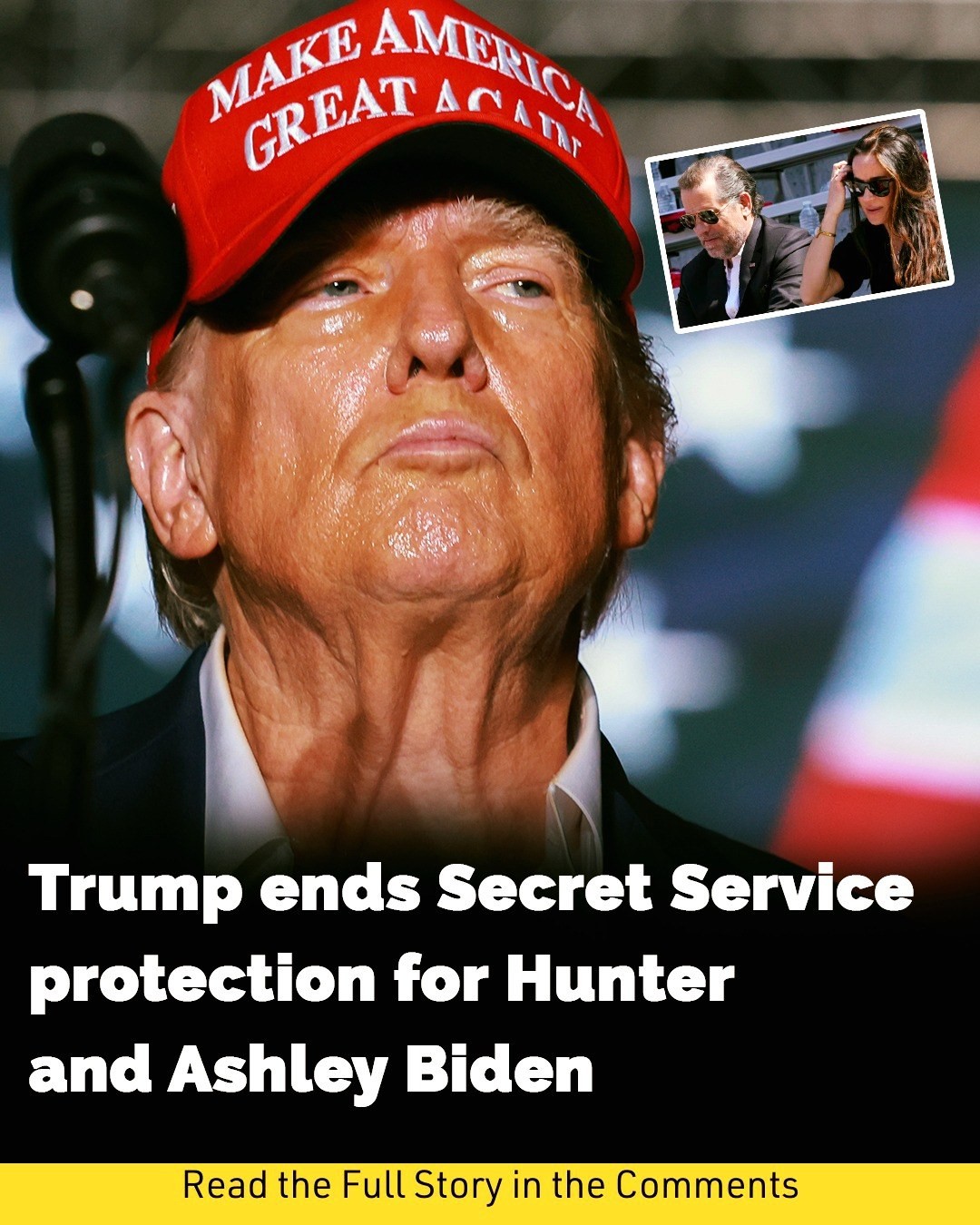 Donald Trump ends Secret Service for Hunter Biden and Ashley Biden