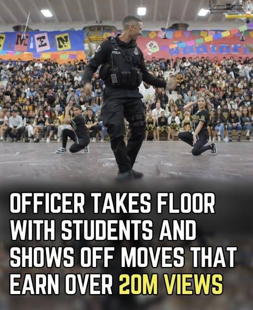 Officer Ryan Tillman, a well-loved school resource officer at Don Lugo High School in California, found a unique way to bid farewell to the students.