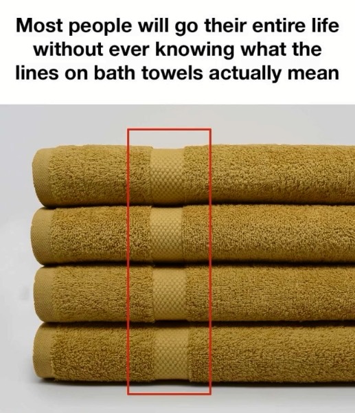 The real purpose of those mysterious lines on towels