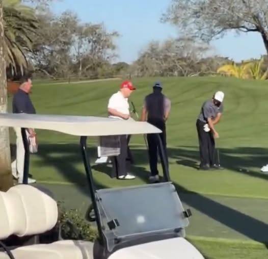 President Trump’s Golf Outing Stuns Internet After People Realize Who He’s Playing Against
