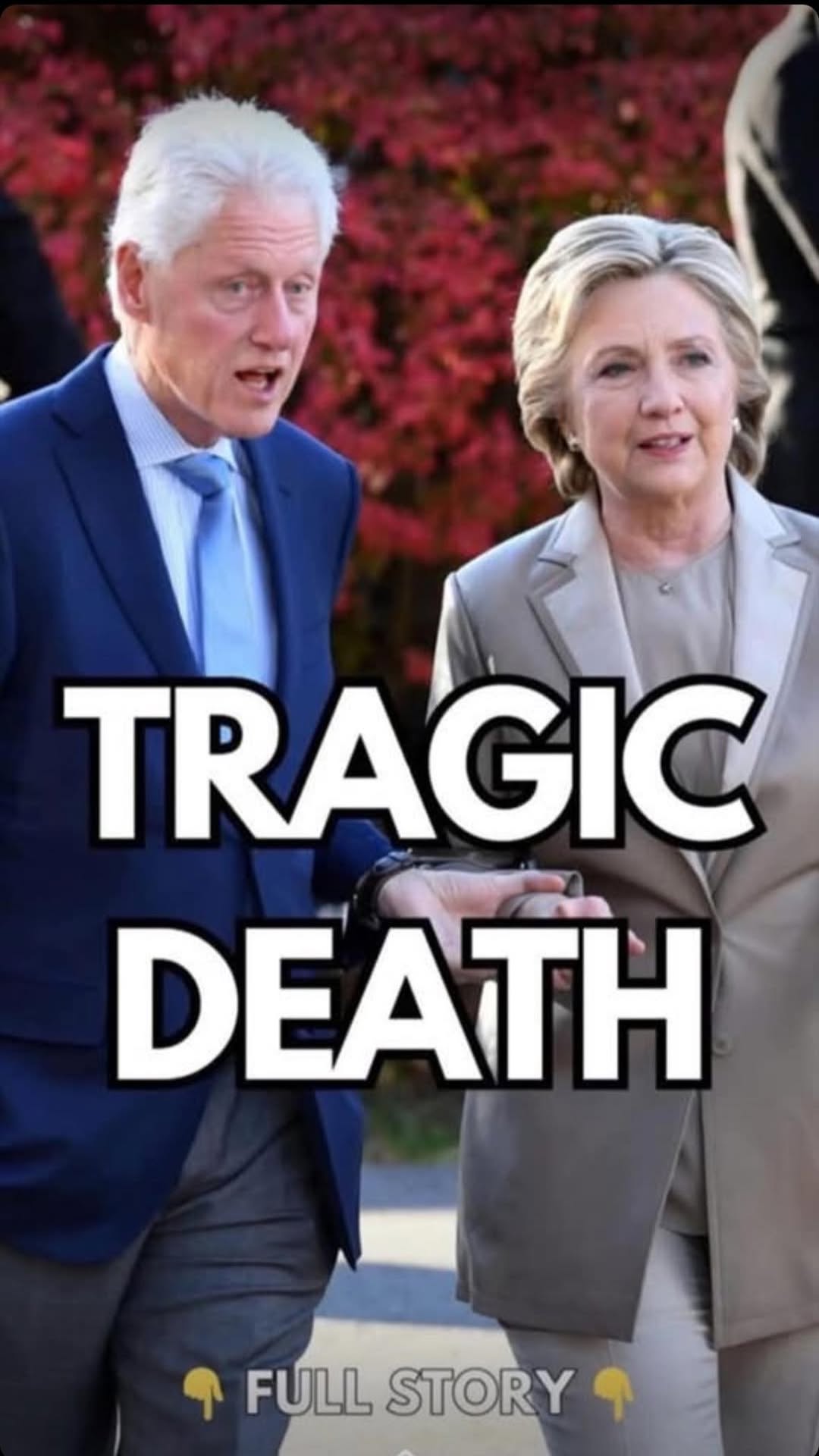 Bill Clinton with tears in their eyes make the sad announcement…