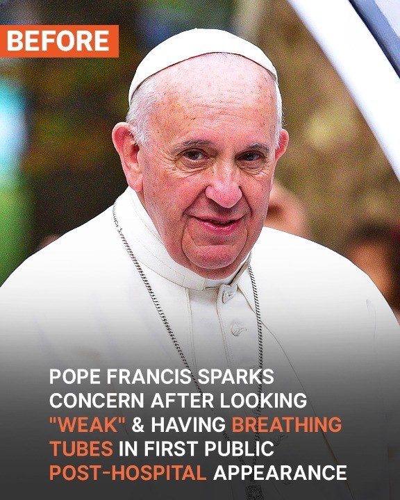 Pope Francis Makes His First Public Appearance Since Being Discharged from the Hospital