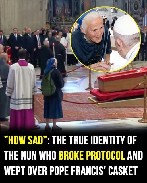 The nun who broke protocol at Pope Francis’ coffin