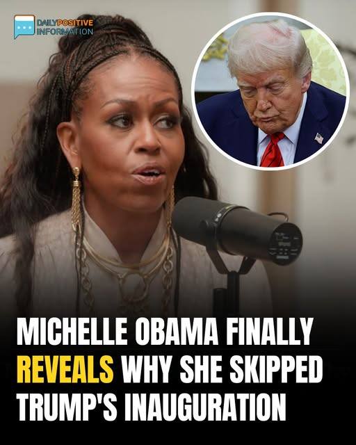 Michelle Obama Breaks Silence On Why She Didn’t Attend Trump’s Inauguration By admin April 26, 2025