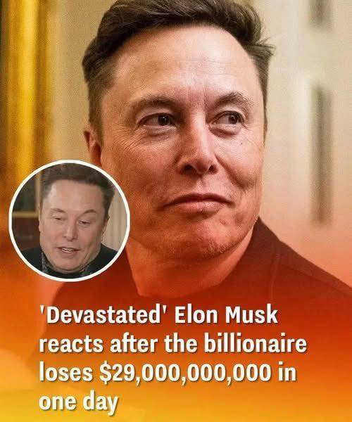 ‘Devastated’ Elon Musk reacts after the billionaire lost $29,000,000,000 in one day