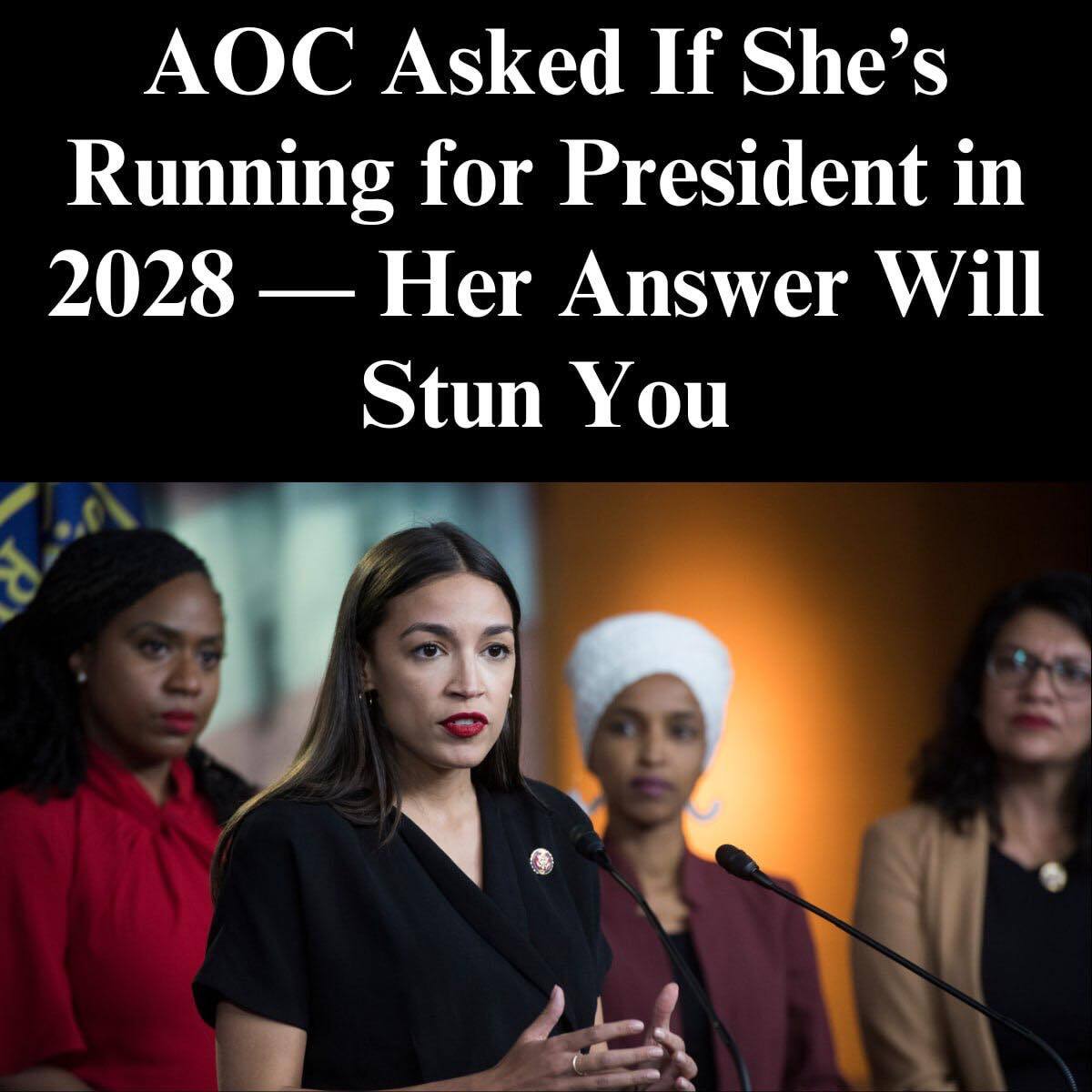 Ocasio-Cortez Responds To Question About 2028 Presidential Bid