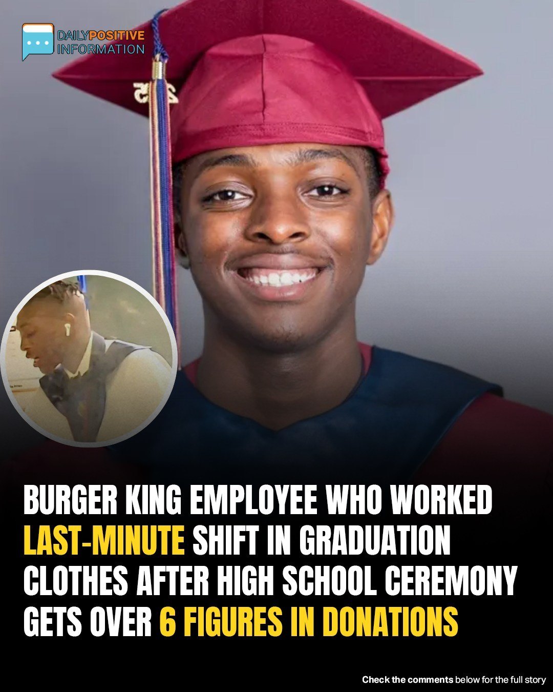 Teen Who Worked Burger King Shift In Graduation Gown Receives $130k In Donations