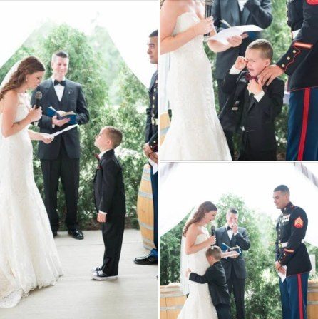 Stepmom delivers special wedding vows to four-year-old