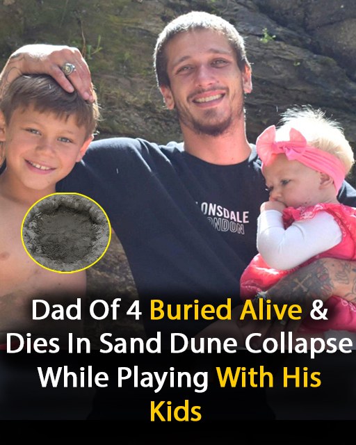 “Devoted” dad-to-be dies after sand dune collapses on him at beach – as kids watch on