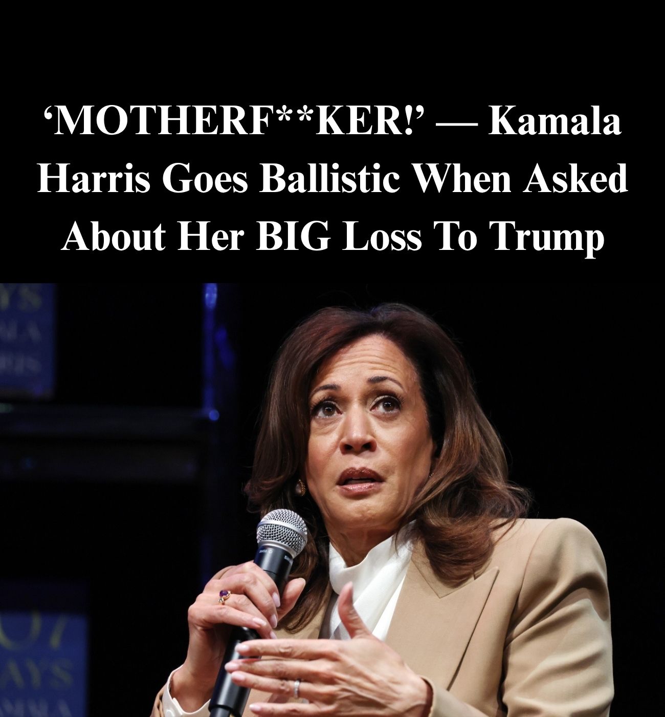 Harris Repeats False Claim About 2024 Election Following Blow-Out Loss to Trump