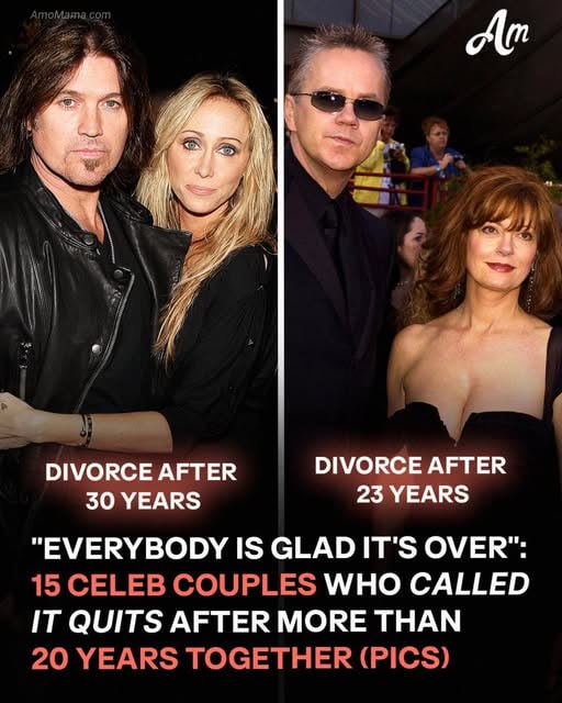 Celebrity Couples Who Called It Quits After 20+ Years of Marriage – Inside the Drama (30+ Photos)