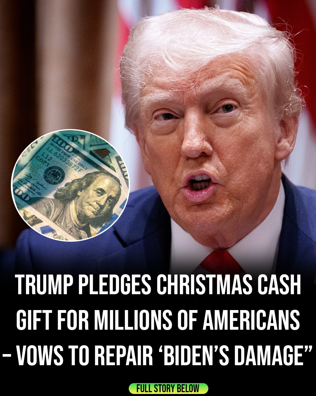 Trump Discusses Plans for Christmas Cash Gifts to Millions of Americans