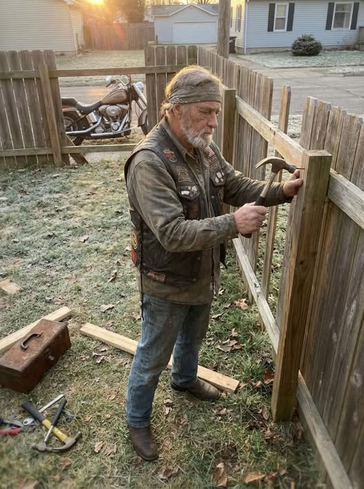 This Old Biker Kept Breaking Into My Yard to Fix My Fence — I Called the Cops on Him Seven Times Before Winter Came
