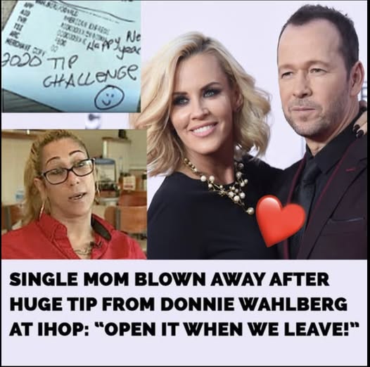 Donnie Wahlberg hands single mom jaw-dropping tip at IHOP – tells her “open it when we leave”