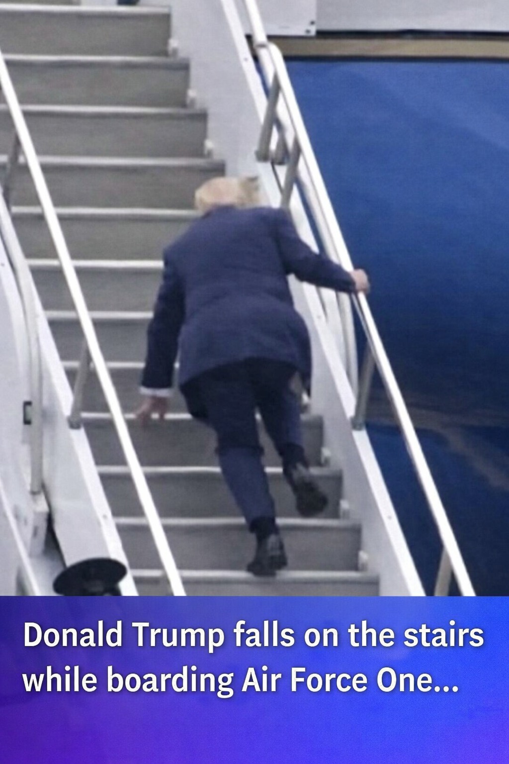 Moment of Misstep as Donald Trump Boards Air Force One