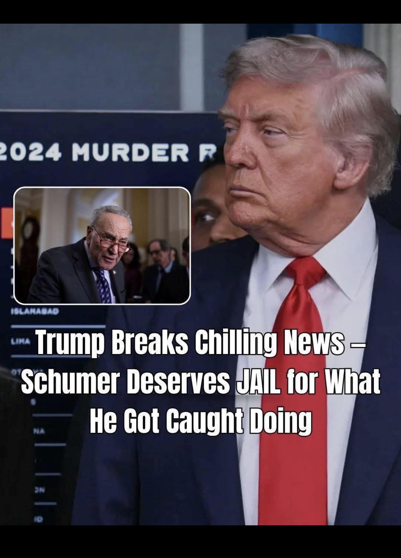 President Donald Trump Releases Late-Night Statement Addressing Schumer