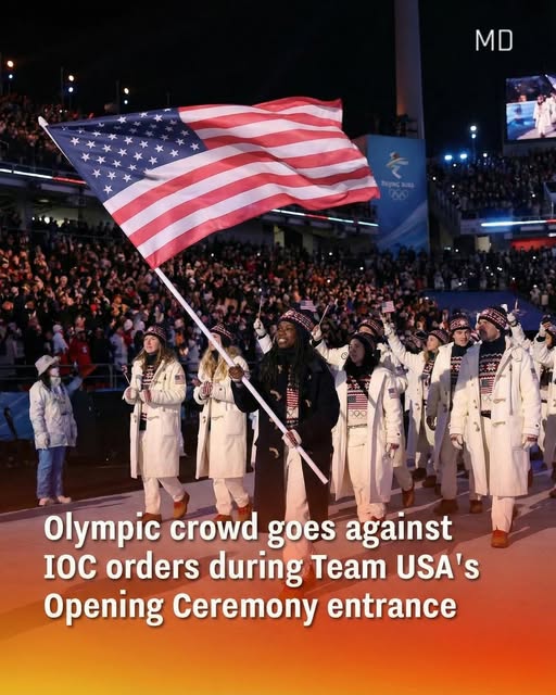 Audience Responds Loudly to Team USA’s Appearance at the Olympic Opening Ceremony