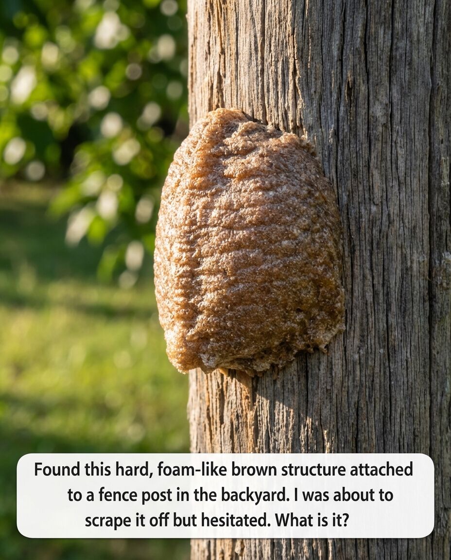 Found a Hard, Foam-Like Brown Clump on Your Fence? Here is What It Might Really Be