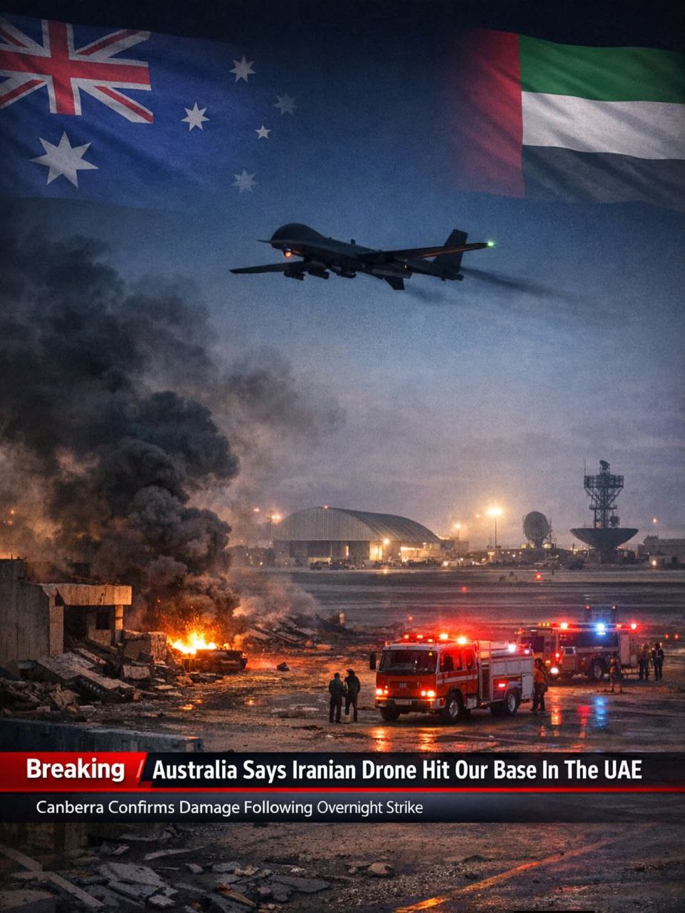 BREAKING NEWS: Australia Says Iranian Drone Hit Our Base In The UAE