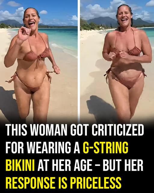 Woman criticized for wearing a G-string bikini at her age โ but her response is priceless