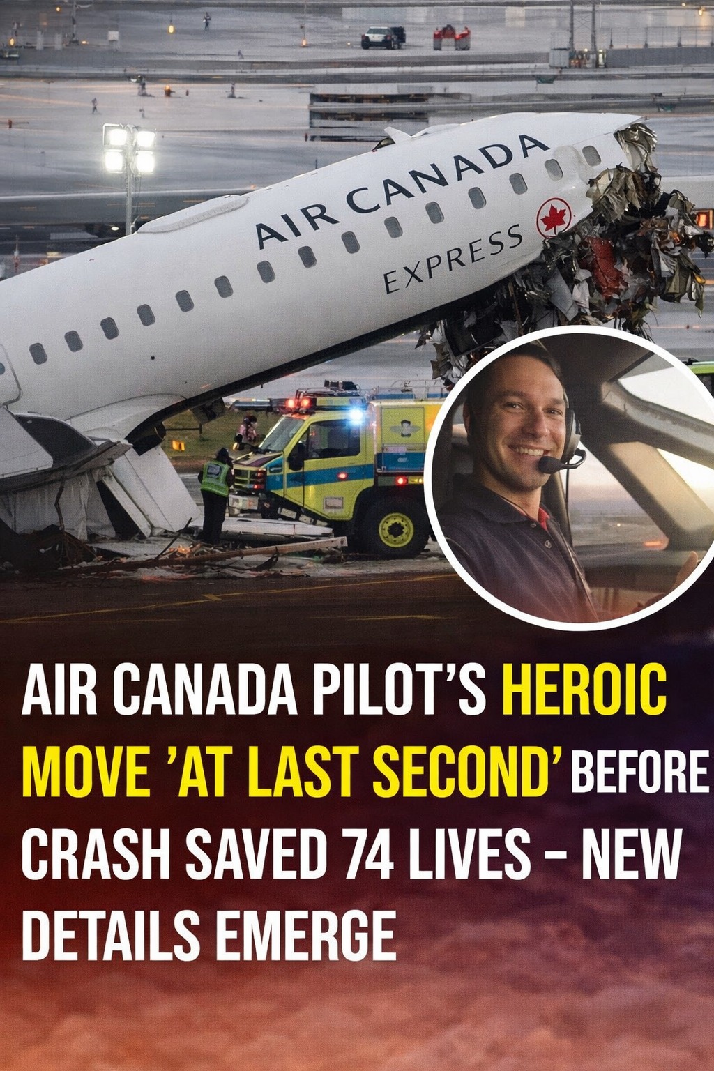 Seconds Before Impact, Air Canada Pilot Made a Move That Saved 74 Lives