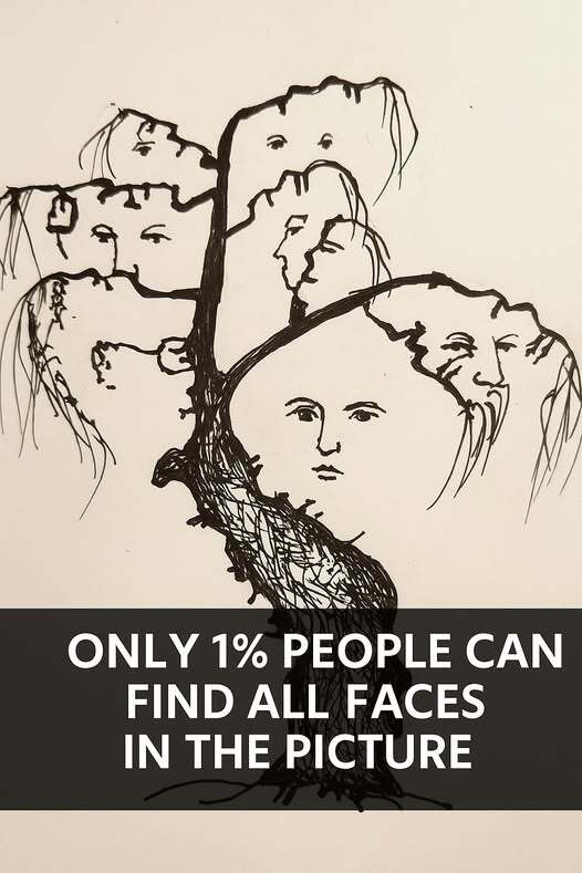 Most People Fail This Test โ Can You Find All the Faces in the Picture?