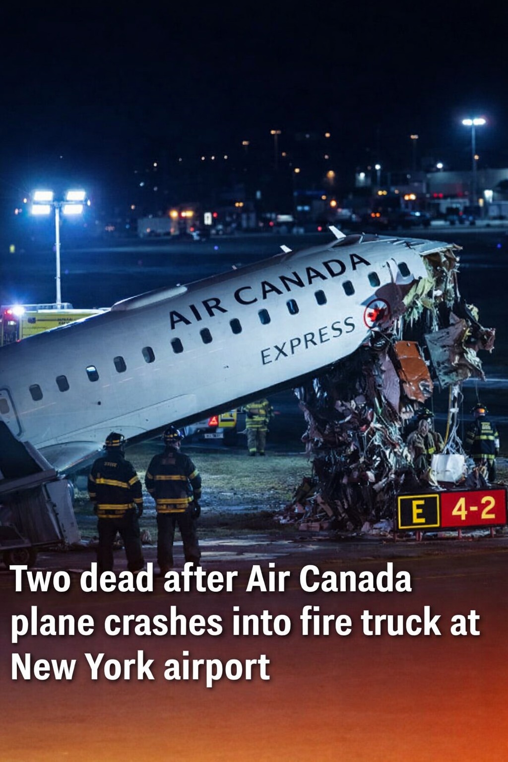 Air Canada Plane Collides With Airport Vehicle After Landing at LaGuardia