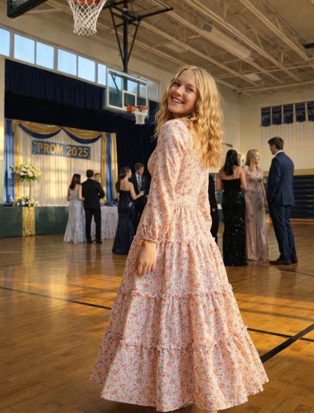 A Girl Transformed Her Dad’s Old Shirts Into a Prom Dress — The Result Left Everyone Speechless